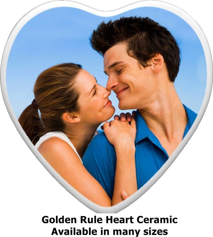 Golden Rule Heart Ceramic