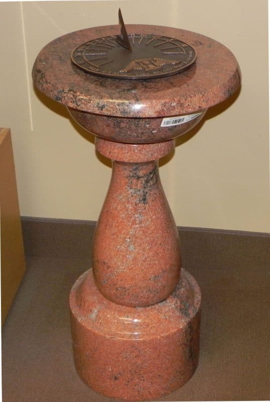 Cremation Home and Garden Red Granite Sundial